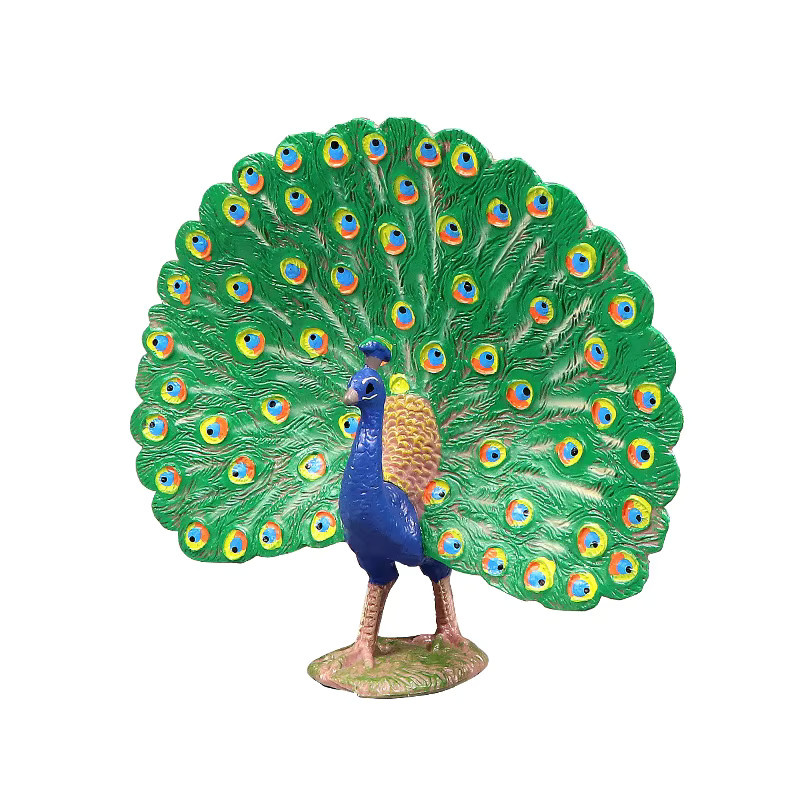 XIALIBAOMOWAN Pfau, Vogel-Tiermodell-Set, Kunststoff, Bunt / Mehrfarbig - Bild 2