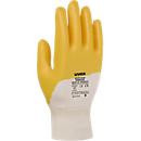 Montagehandschuh uvex profi ergo ENB20A in Weiß, Orange und Gelb mit Nitrilbeschichtung und Baumwollfutter, Größe 6 - Bild 1