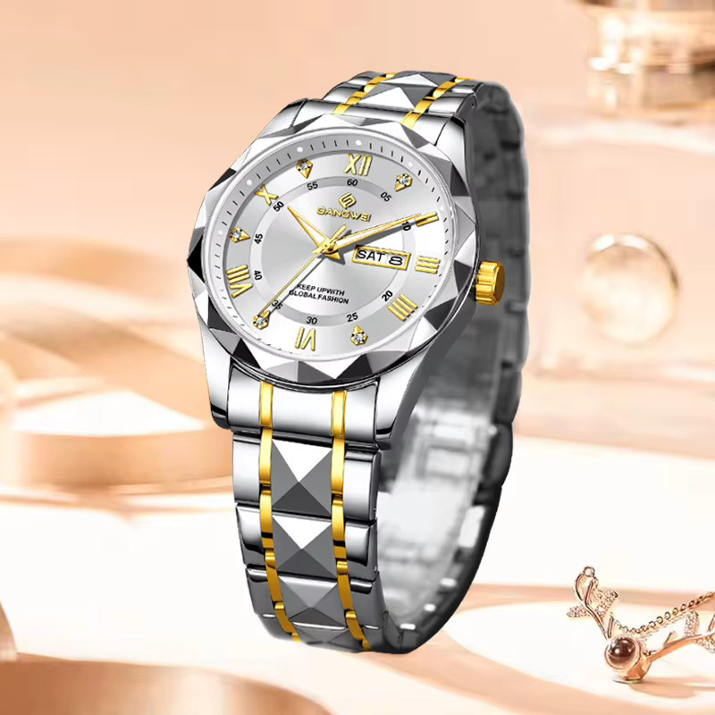 BANGWEI Armbanduhr Quarz, Edelstahl, Diamant, Silber, Damen - Bild 4
