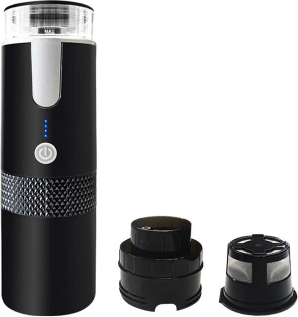 Musysh Kabellose elektrische Espressomaschine, tragbare Mini-Kapselkaffeemaschine, Schwarz, 170 ml - Bild 1