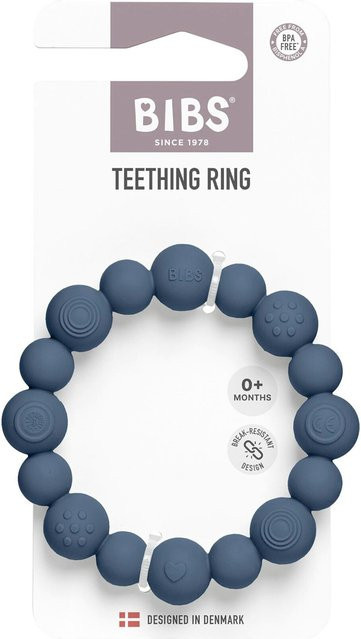 Bibs Beißring aus Silikon in Blau, BPA-frei - Bild 1