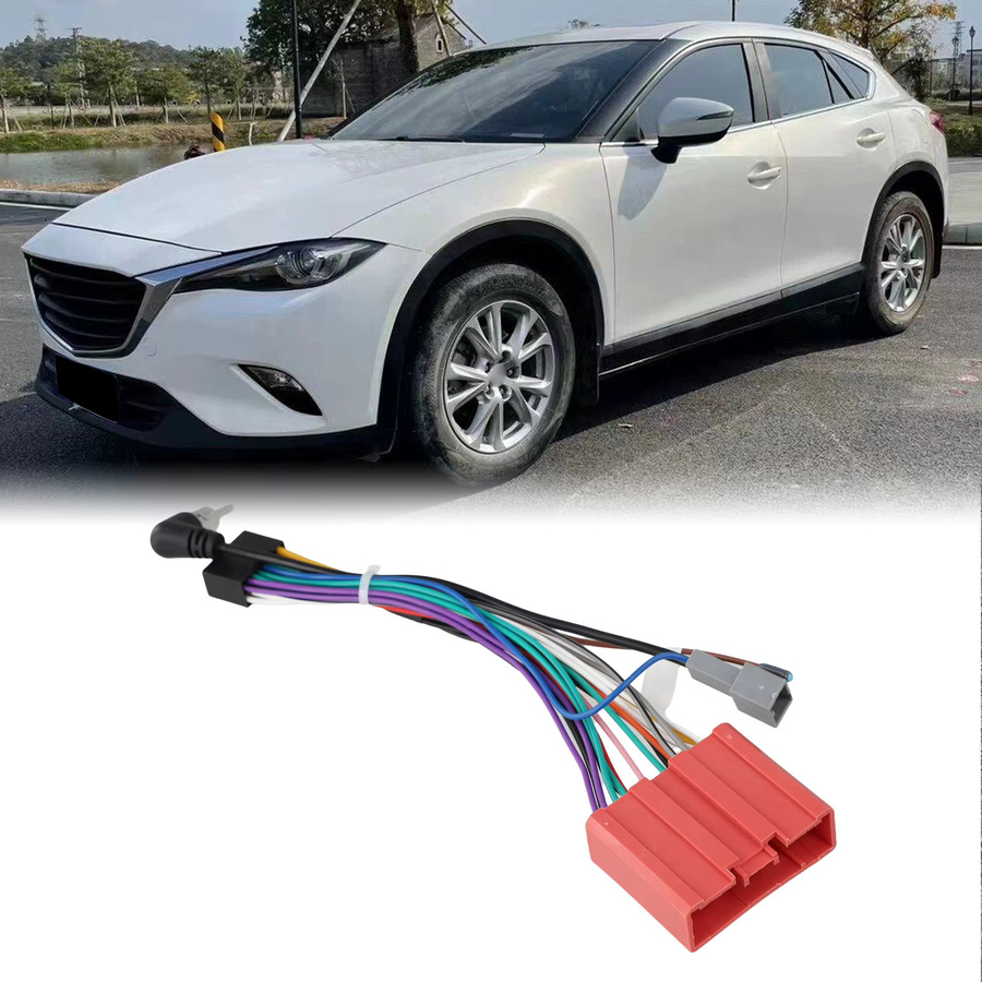 SUITU Auto Stereo Kabelbaum 16PIN MP5 Power Kabel Adapter für Android Mazda 3 2006-2015 und Mazda 5 2008-2015, multicolour - Bild 3