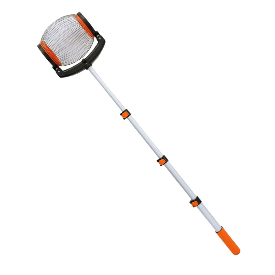 Multifunktionaler teleskopischer Eichelpflücker mit Rollen in Orange für Pekannüsse und Walnüsse - Bild 2