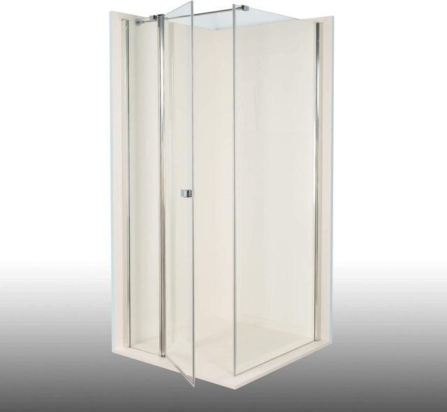 Dusbad Vital 2 Duschkabine Kombination mit Drehtür links und Duschwand rechts, Farbe Silber/Transparent, B/T/H: 1150 x 1125 mm - Bild 1