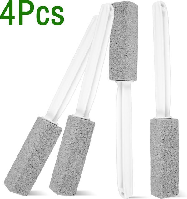Willstar 4-teiliges Toilettenreinigungsset mit Bimsstein und extra langem Griff zur Entfernung von Kalkflecken für WC, Waschbecken und Badewanne - Bild 1