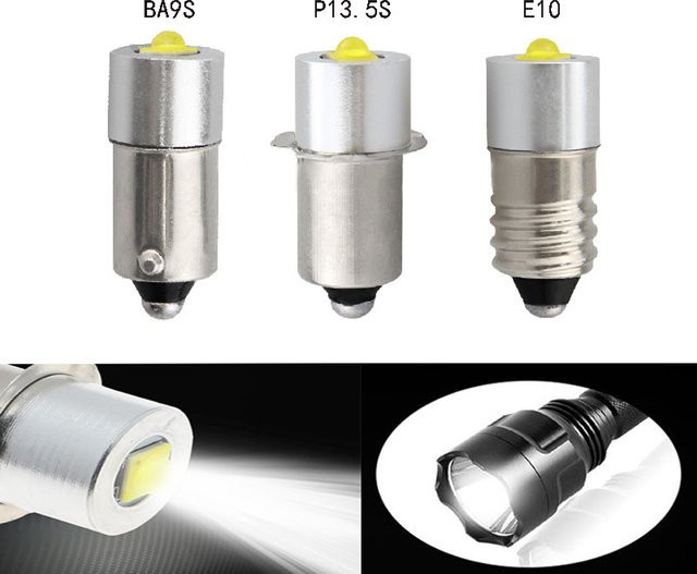 10 Stück JOYPJLIT LED-Taschenlampen-Glühbirnen 3 W in Weiß und Silber, P13,5S T10 BA9S, 3–12 V 6–24 V - Bild 1
