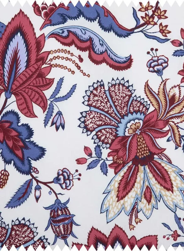 Quenin Fabric Eglantine Griotte Floral Textilstoff im Vintage-Design mehrfarbig - Bild 1