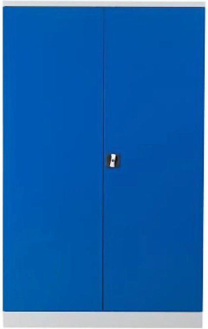 PROREGAL Stahlschrank Bee mit 4 Fachböden und abschließbaren Türen, Grau-Blau, H x B x T: 195 x 120 x 42 cm - Bild 1