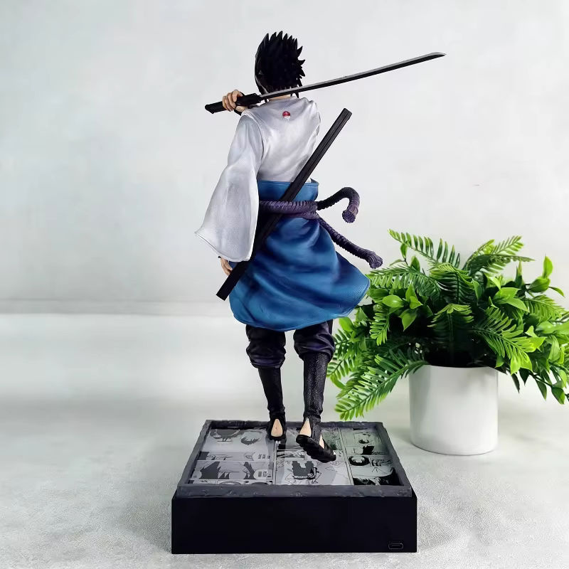 Bandai Sasuke Uchiha Mantra Seal Rebirth Anime Leuchtfigur aus PVC, mehrfarbig, Höhe: 35 cm - Bild 6