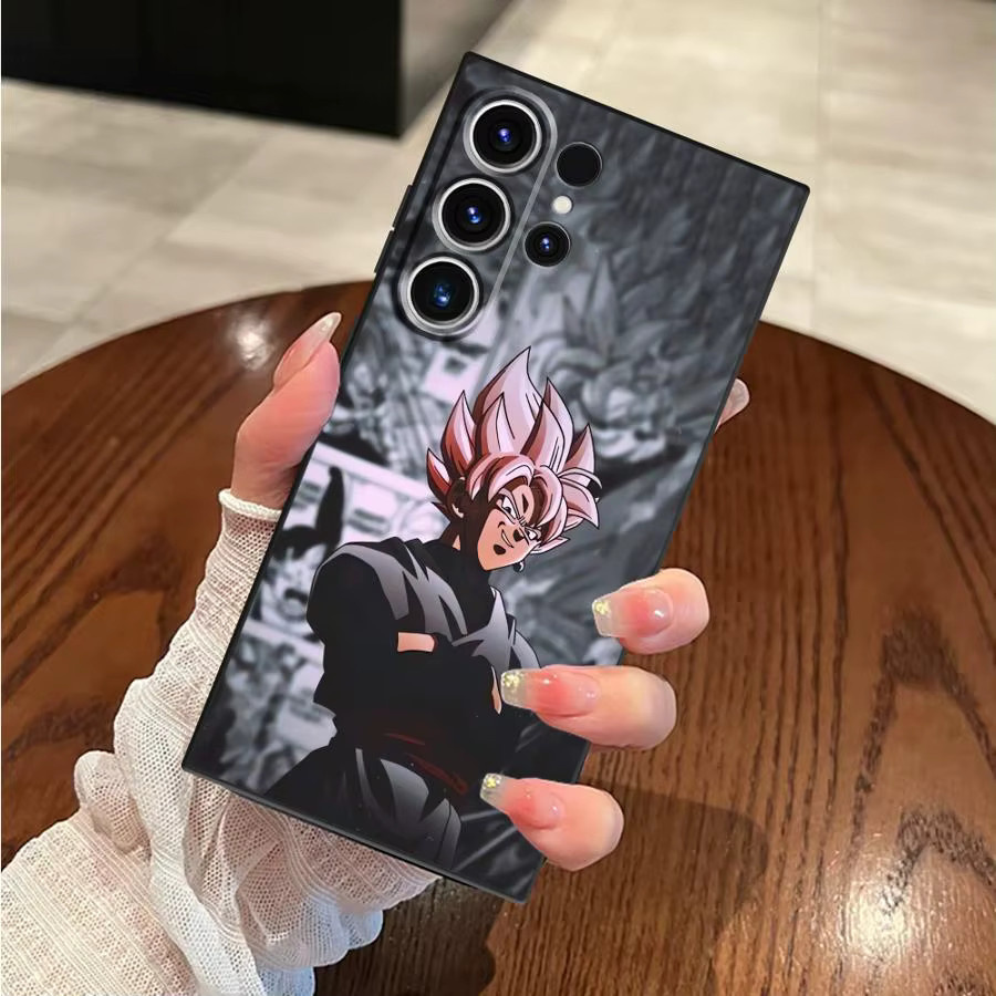Schwarze weiche Handyhülle mit Dragon Ball Goku Manga Son Gohan Design für Samsung Galaxy S25 Edge, S24 Plus, S23 Ultra, S21 FE und S20 - Bild 2