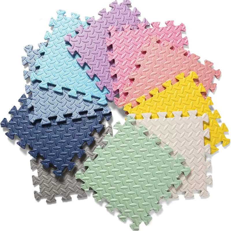 DHDH Bunte EVA-Puzzle-Bodenmatte in Mehrfarbig und Grün, rutschfeste Schaumstoff-Teppichfliesen für Kinderzimmer und Fitnessraum, B/B/H: 30 x 30 cm - Bild 4