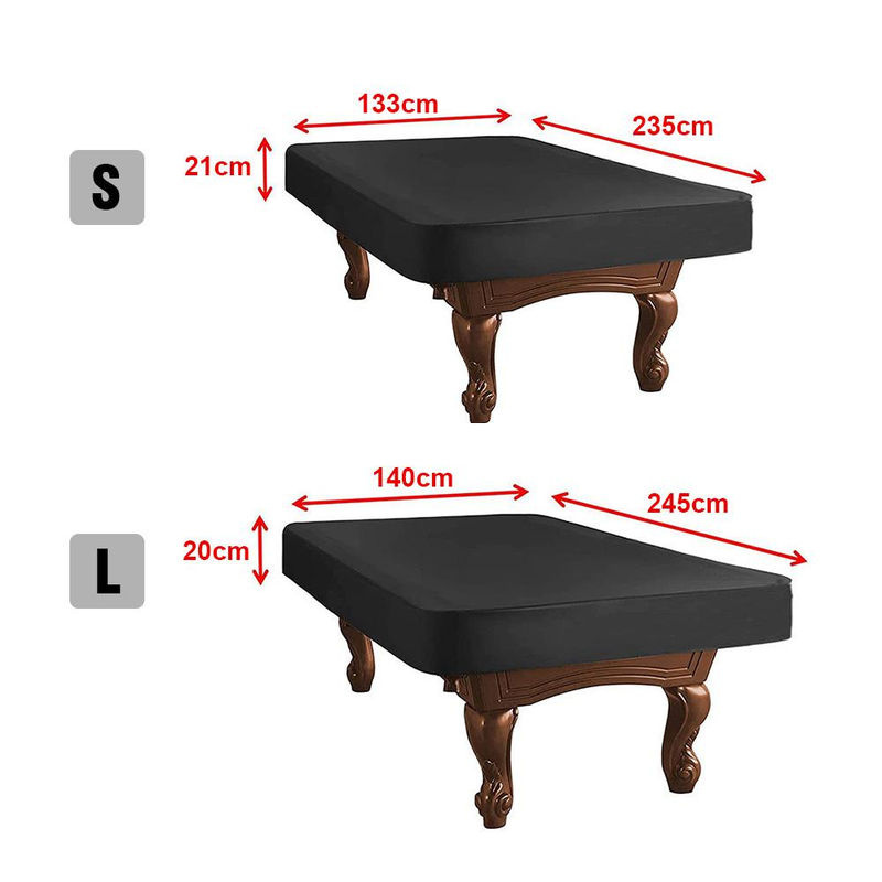 TOMTOP JMS Billardtisch-Abdeckung aus wasserdichtem Oxford-Stoff mit PVC-Beschichtung in Silber und Schwarz - Bild 2
