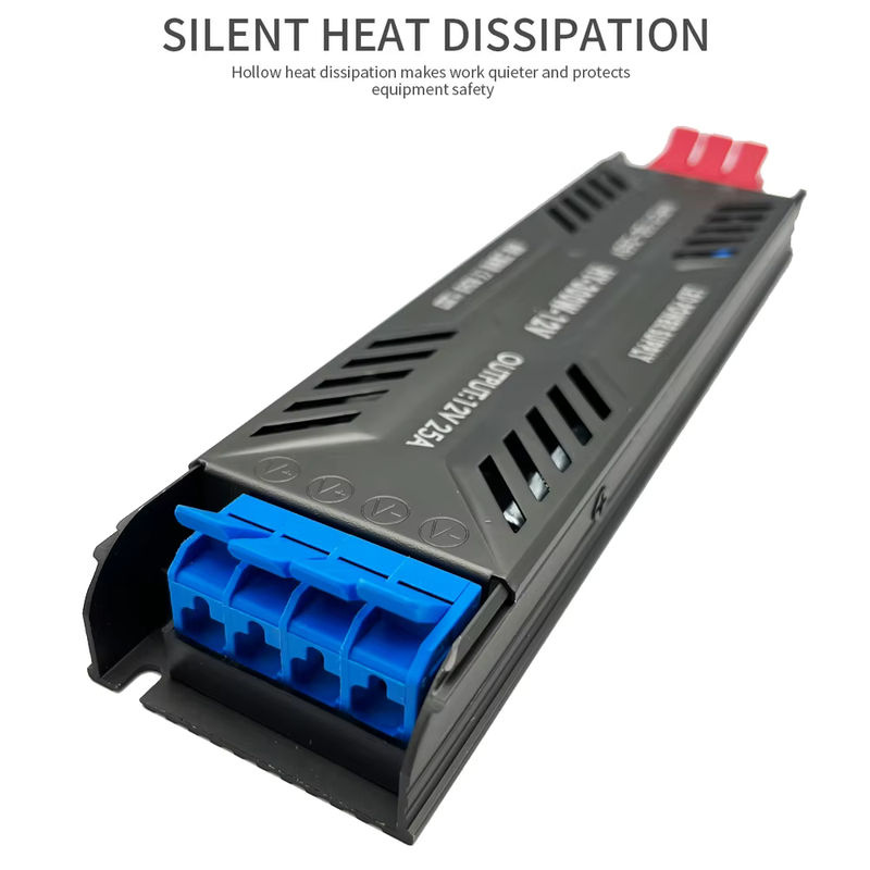 YSRSAI Ultradünner LED-Netzteil Transformator für COB 5050 LED-Streifenbeleuchtung, DC 12V 24V, 60W, Schwarz - Bild 5
