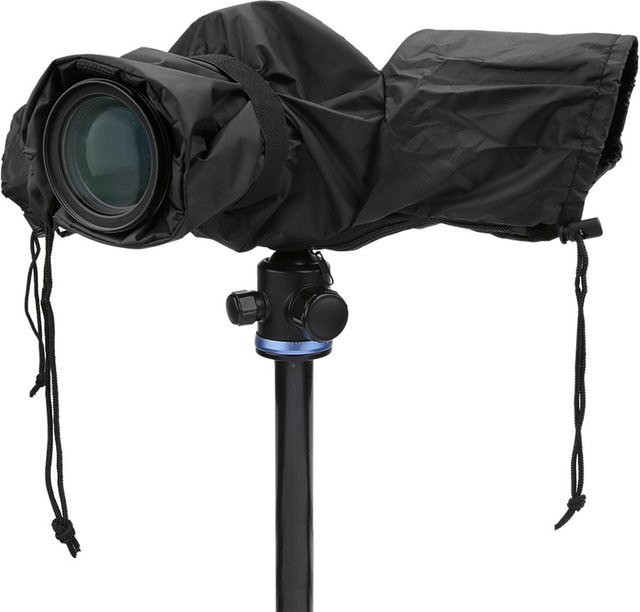 Andoer Universal-Regenschutzgehäuse aus wasserdichtem Nylon für DSLR-Kameras, Schwarz - Bild 1