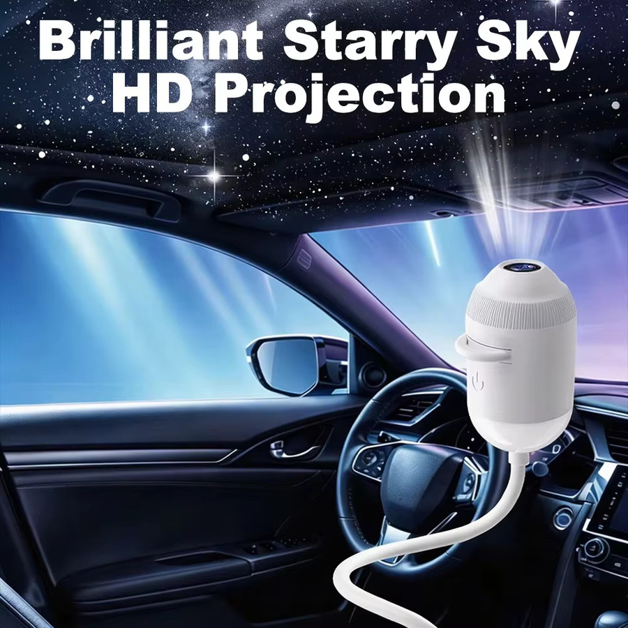 XMSJ 3-in-1 USB-Sternenhimmel-Projektorlampe mit Touch-Steuerung und einstellbarer Helligkeit in Weiß - Bild 5