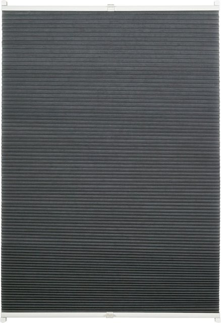 Ondeco Wabenplissee mit Klemmfix zur Montage ohne Bohren, blickdicht als Sonnen- und Schallschutz, Farbe: Grau, B: 100 cm, H: 130 cm - Bild 1