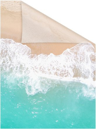 Lichtblick Fensterfolie selbstklebend Sichtschutz The Beach aus Polyvinylchlorid (PVC) in Türkis Beige, Breite: 100 cm, Länge: 130 cm - Bild 1