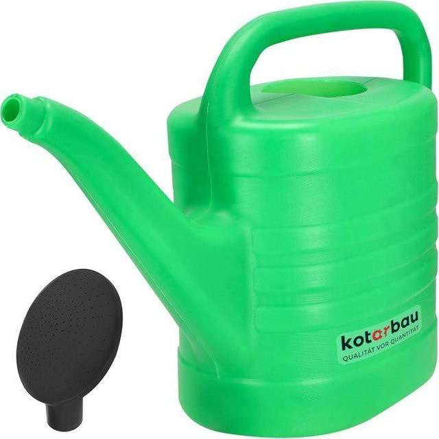 KOTARBAU Gießkanne aus Kunststoff mit zerlegbarem Brauseaufsatz, 10 l, Grün - Bild 1