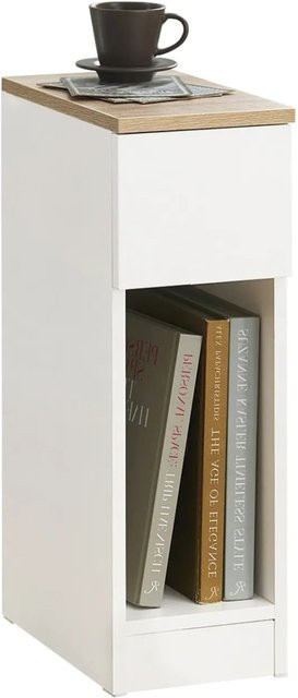 SoBuy Nachttisch FBT111 mit Schublade in Weiß, B/T/H: 20 x 60 x 35 cm - Bild 5