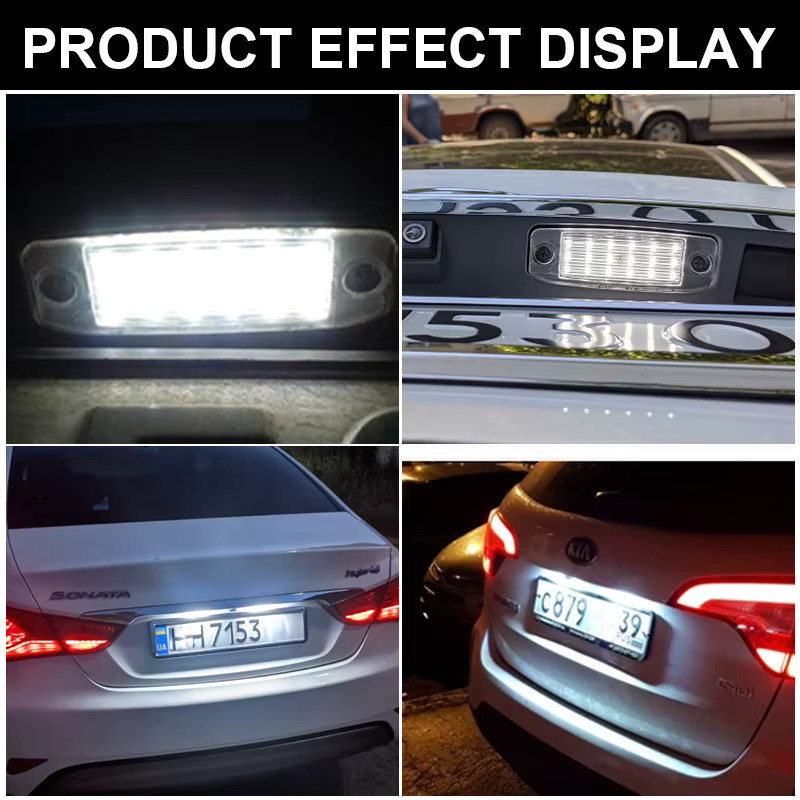 APMATAUTO 2er-Set LED Kennzeichenleuchten Weiß 12V mit 18 SMD LEDs für Kia Sportage ab 2010, Hyundai Kona ab 2017 und i40 CW ab 2011 - Bild 4