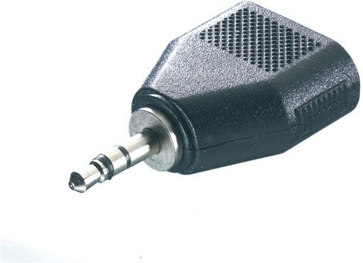 Vivanco Y-Adapter Klinke Stereo 3,5 mm Jack in Schwarz - Bild 1