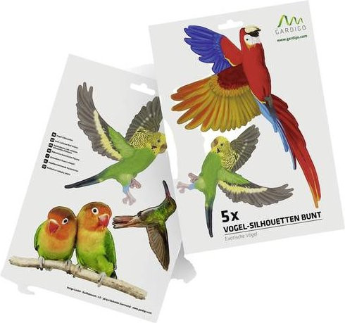 Gardigo Native Birds Fensteraufkleber zur Vogelscheuchen-Abschreckung, Mehrfarbig, 1 Stück - Bild 1