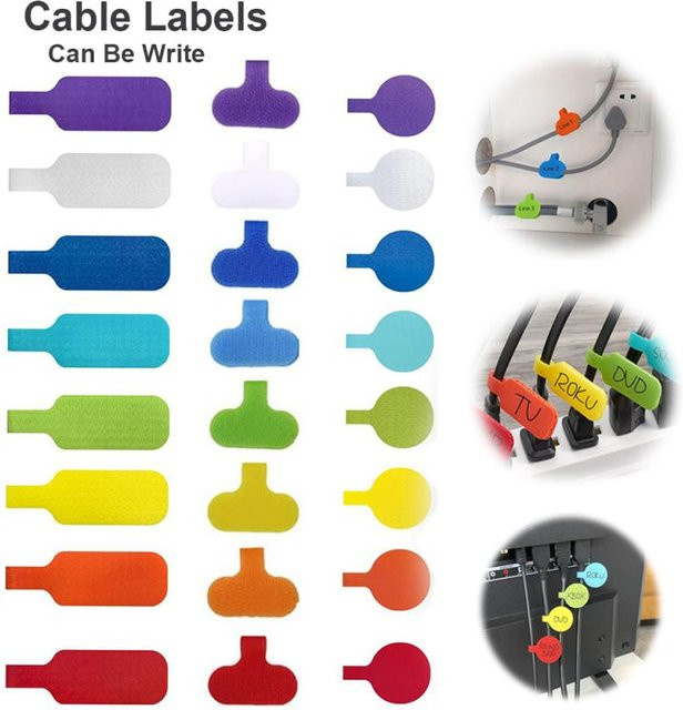 Selbstklebende und beschreibbare Kabeletiketten in Multicolour für dein Kabelmanagement - Bild 1
