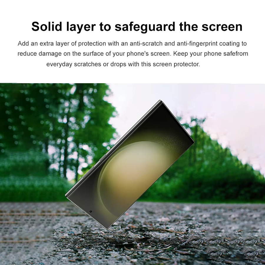 Samsung Original Displayschutzfolie für Galaxy S23 Ultra, 2 Stück, transparent, kratzfest und anti-fingerabdruck, EF-US918 - Bild 3