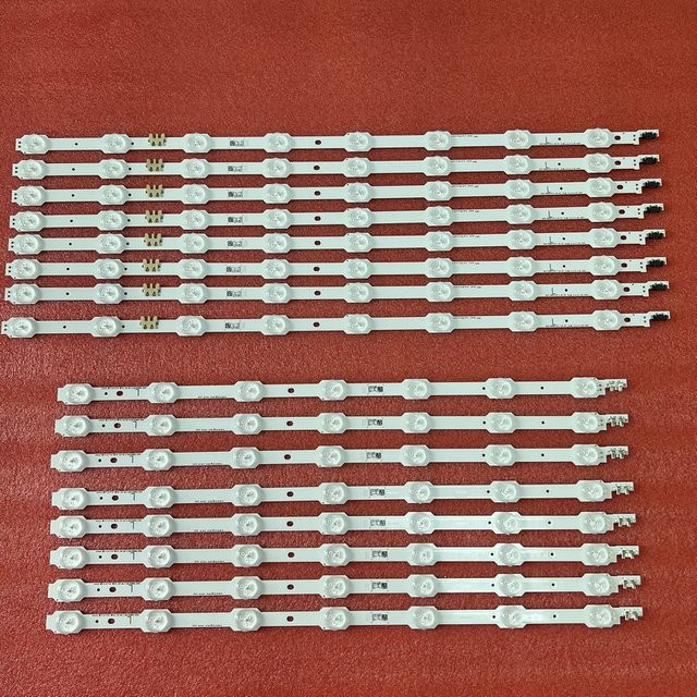 16 Stück LED Hintergrundbeleuchtungs-Streifen für Samsung UE55HU7200S UE55HU7200U UE55HU7100 UN55HU7250 UN55HU7200 Curved 3228_R07 L08 in Weiß - Bild 1