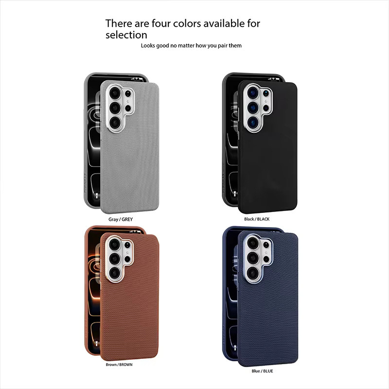 MagSafe kompatible TechWoven Hülle für Samsung Galaxy S26 Ultra, S26 Edge, S25, S24 und S23 mit magnetischer kabelloser Ladefunktion in Schwarz und Grau - Bild 4