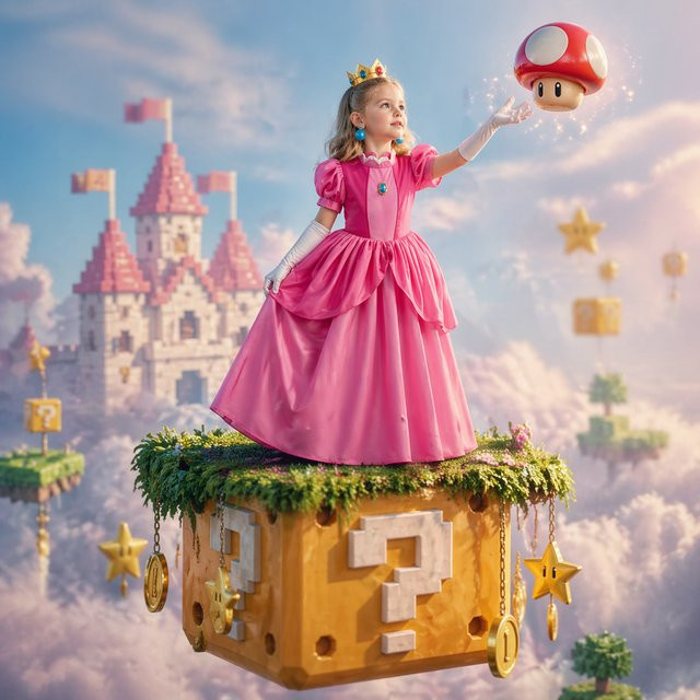 DOCHEER Prinzessin Kostümset, Super Mario, ab 2 Jahre - Bild 1