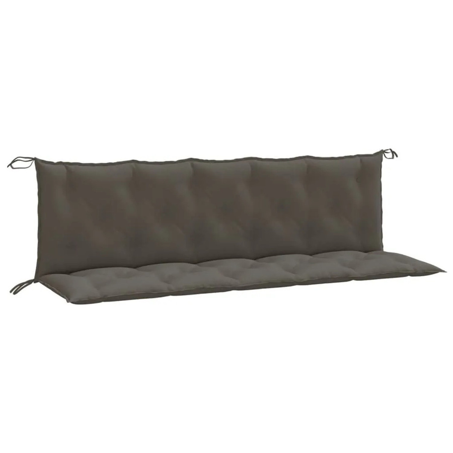 vidaXL Gartenbank-Auflagen 2er-Set Melange Dunkelgrau aus Polyester, B/T/H: 180 x 50 x 7 cm - Bild 2