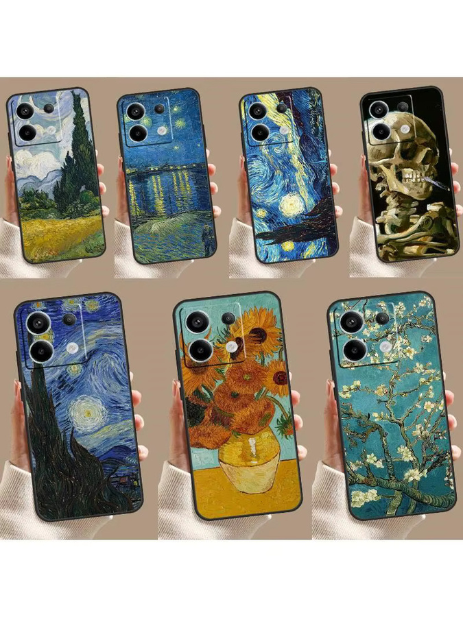 Handgefertigte Van Gogh Kunst Ölgemälde Schutzhülle für Xiaomi Redmi Note Serie in Multicolour - Bild 3