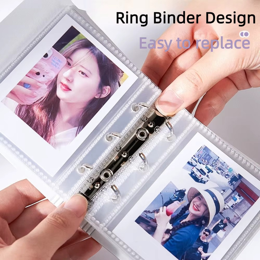 Nachfüllbares KUXA Mini Instax Fotoalbum in Grün mit 3-Zoll-Kartenhalter im Kawaii-Stil aus PU und PP - Bild 2
