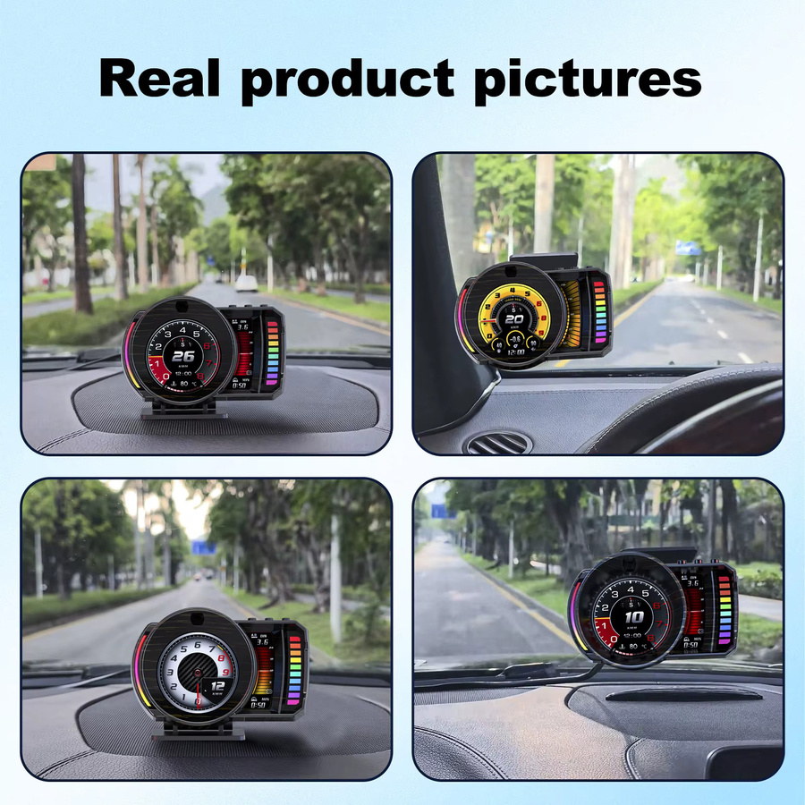 MAIMEIMI OBD+GPS Dual-Mode Auto Head-Up Display HUD mit Gestensteuerung und Navigation in Schwarz - Bild 5