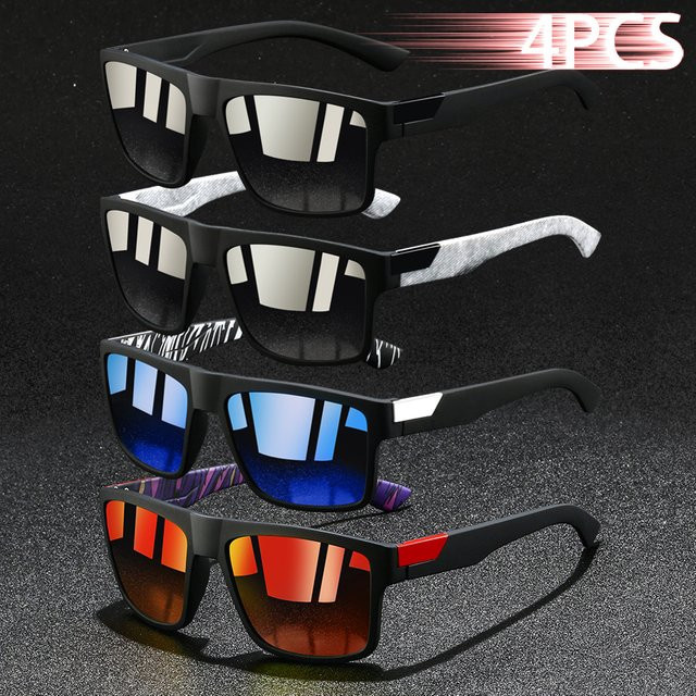 Sonnenbrille für Herren, quadratisch, Vollrand, Kunststoff - Bild 1