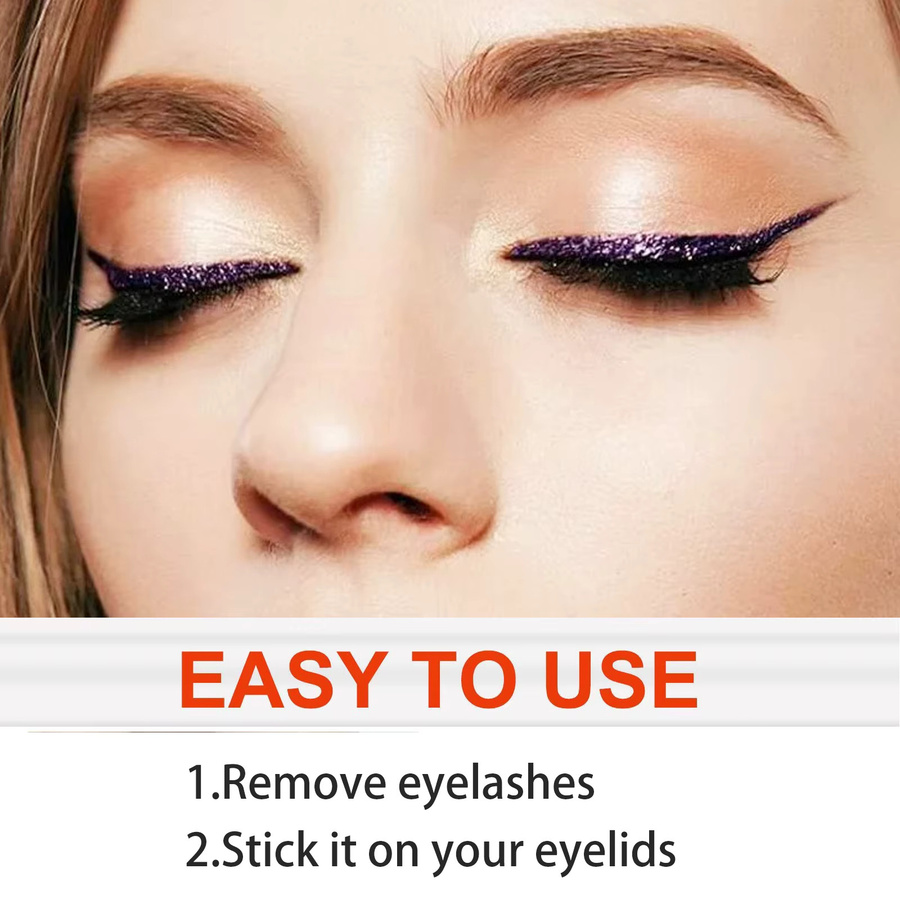 YOCITY Eyeliner-Aufkleber, schimmernd, 4 Farben, Unisex - Bild 6