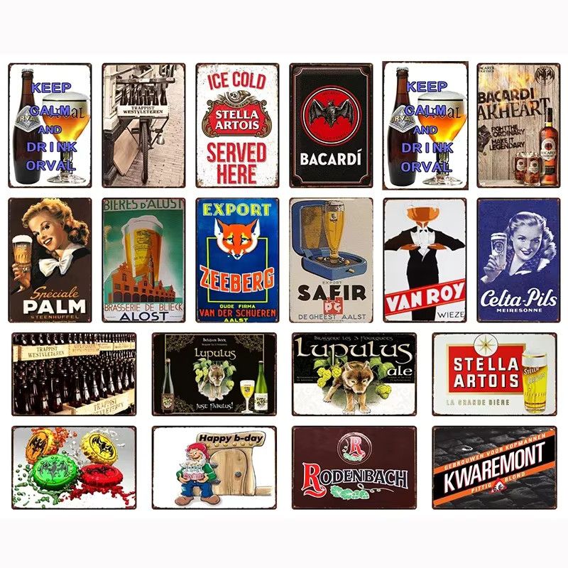 ZEEBERG Retro Belgien Bier Metallschild Wanddekoration Vintage Zinn Poster B/H: 30 x 20 cm - Bild 2