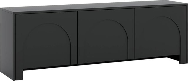 WIPMEB TV-Lowboard ARCO modern in Schwarz matt B/H/T: 150 x 49 x 35 cm - Bild 1