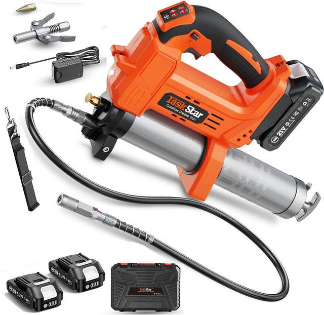 Taskstar Elektrisches Fettpressen-Set 10000 PSI in Orange für Makita 18V Akku mit 4,6 oz/min Förderrate - Bild 1