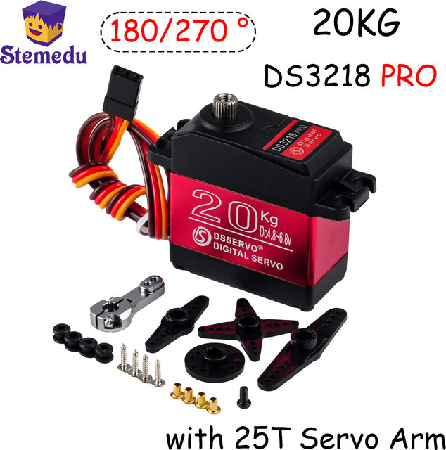 Stemedu DS3218MG Pro Digitalservo, 20 kg, hohes Drehmoment, IP66, wasserdicht - Bild 1