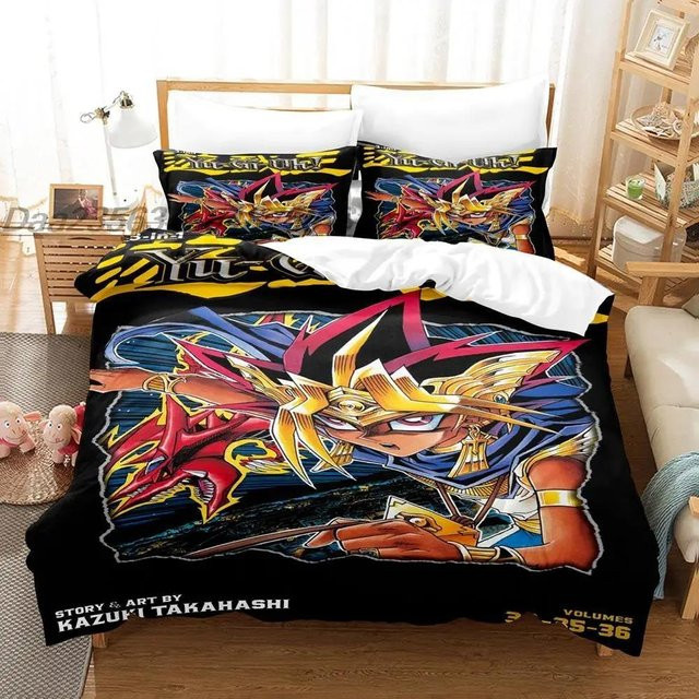 Yu Gi Oh Bettwäscheset mit 3D-Anime-Print, Mikrofaser, Mehrfarbig, B/H: 200 x 230 cm - Bild 1