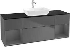 V&B Waschtischunterschrank Finion in Anthrazit, Breite: 160 cm, Tiefe: 50,1 cm - Bild 1