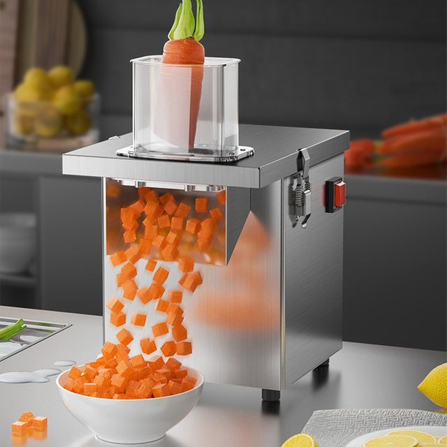 LZHZXY Multifunktions-Gemüseschneider aus Edelstahl in Silber als Würfel- und Schneidemaschine für Rettich und Zwiebeln - Bild 1