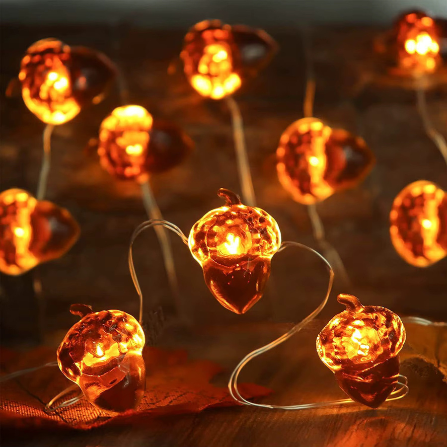 Batteriebetriebene Eichel Lichterkette mit 30 LEDs für herbstliche Thanksgiving Dekorationen - Bild 2