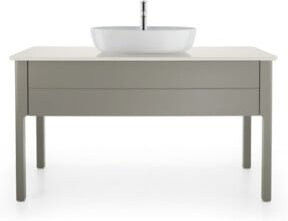Duravit Waschtischunterschrank Luv in Grau Matt, B/T/H: 133,8 x 57 x 74,3 cm - Bild 1