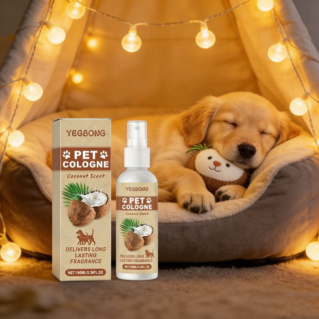 Yegbong Kokosnussöl Haustier-Deodorant-Spray für Katzen und Hunde zur Geruchsbeseitigung und für langanhaltende Frische - Bild 1
