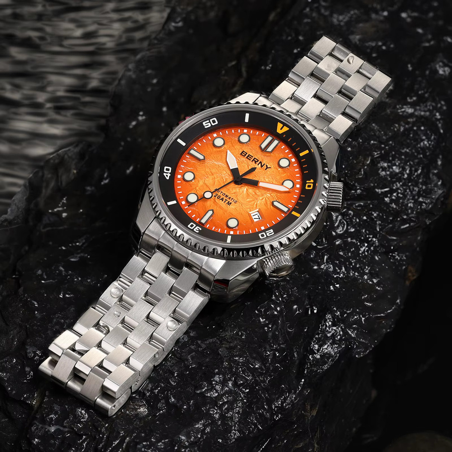 BERNY Automatik Armbanduhr, Edelstahl, Saphirglas, 42 mm, Herren - Bild 4