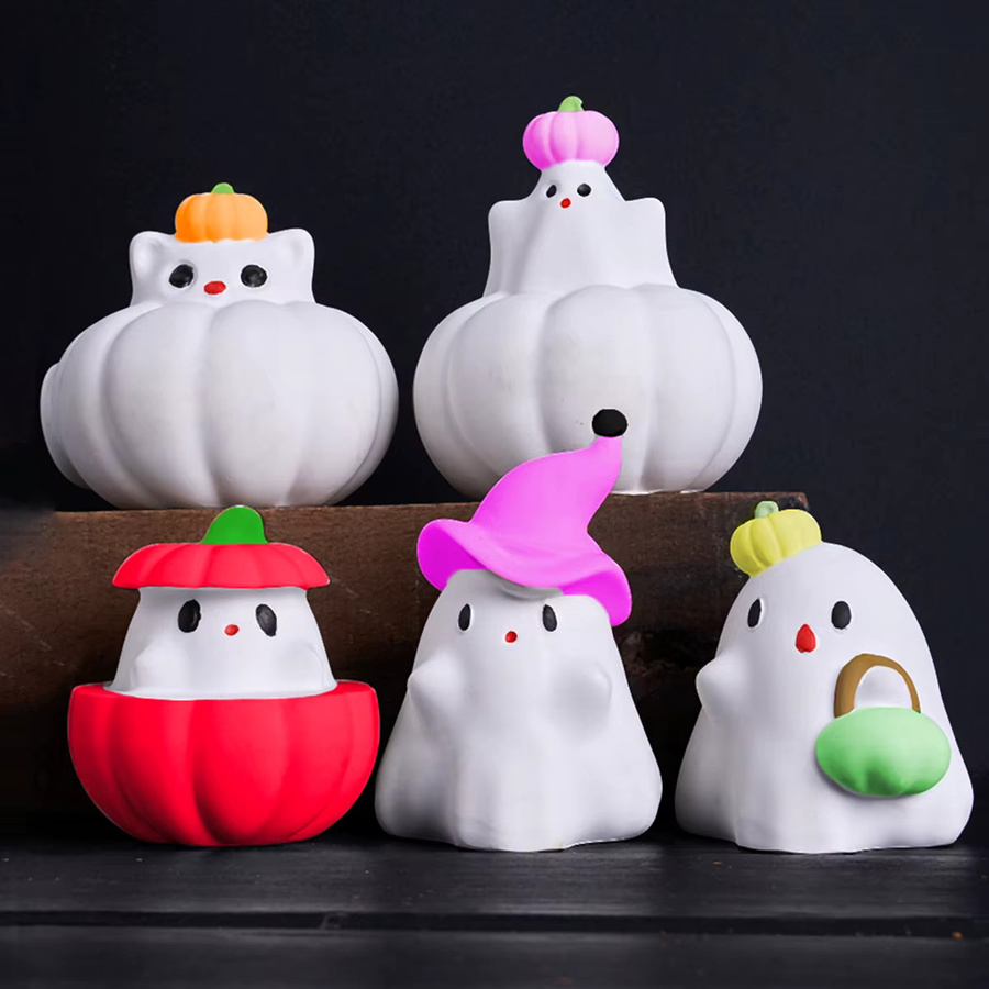 UDOCOOL 3D Kürbis und Geist Silikonform für Halloween DIY Ornamente aus Wachs, Seife, Gips oder Harz - Bild 4
