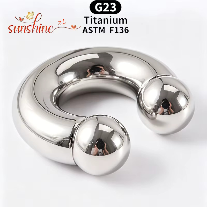 Hufeisen Circular Barbell Ohrringe, Titan, Unisex - Bild 2
